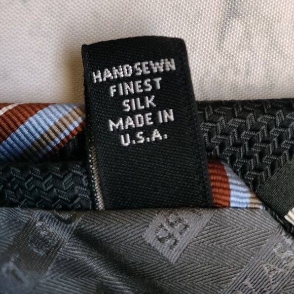 Robert Talbott Men's Striped Tie Gray Multicolored Finest Silk Handsewn Retro - Picture 12 of 12